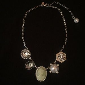 Lia Sophia Silver and Green Necklace